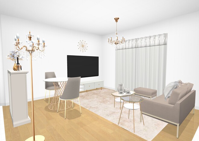 スイートエレガントなリビング