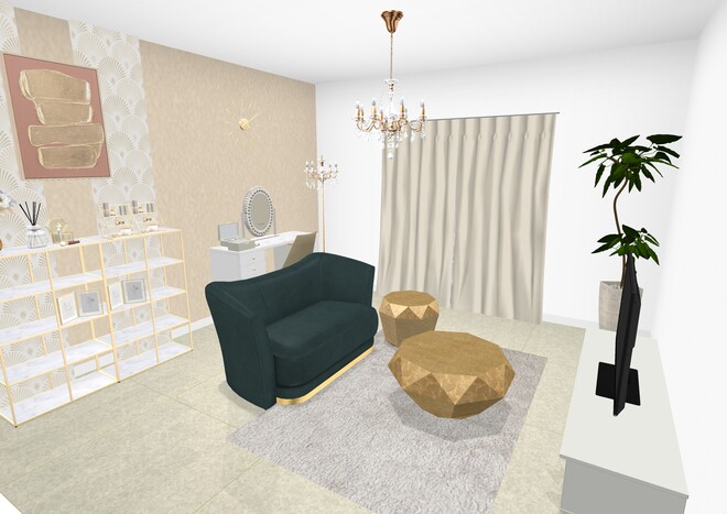 大人かわいいラグジュアリー空間