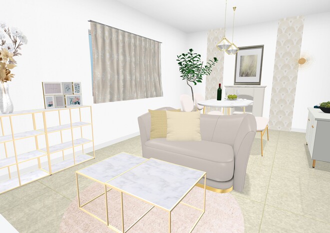 明るいエレガントダイニング