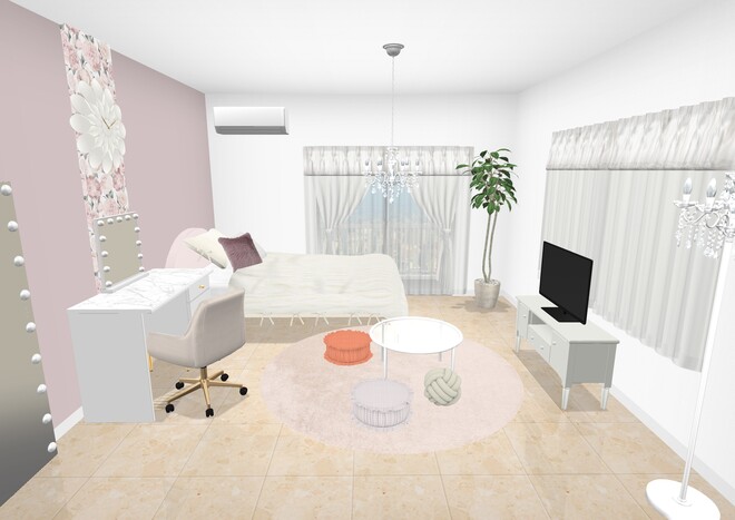 気分を上げるフェミニン空間